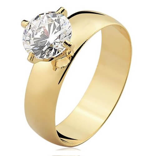 Anéis folheados a ouro