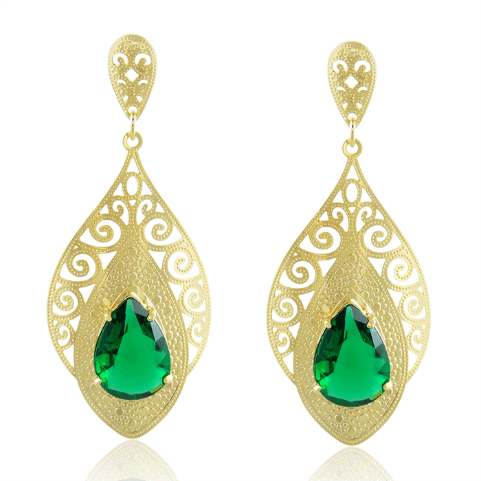 Brincos folheados a ouro