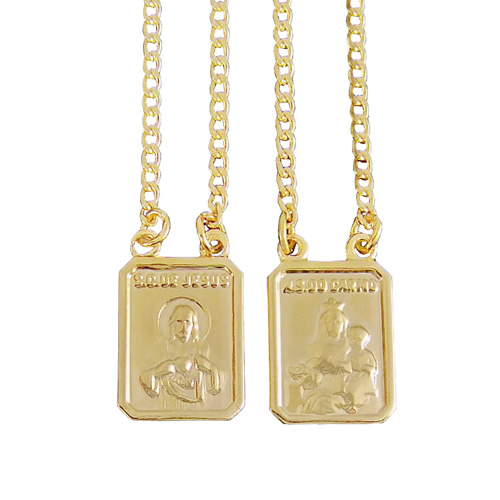 Escapulário folheado a ouro