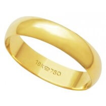 Aliança de ouro tradicional 4L1A