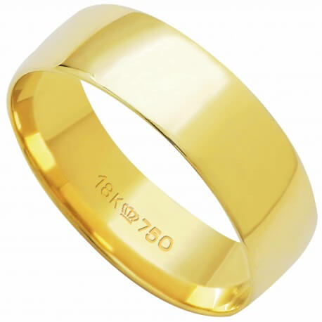 Aliança de ouro tradicional 6L1A