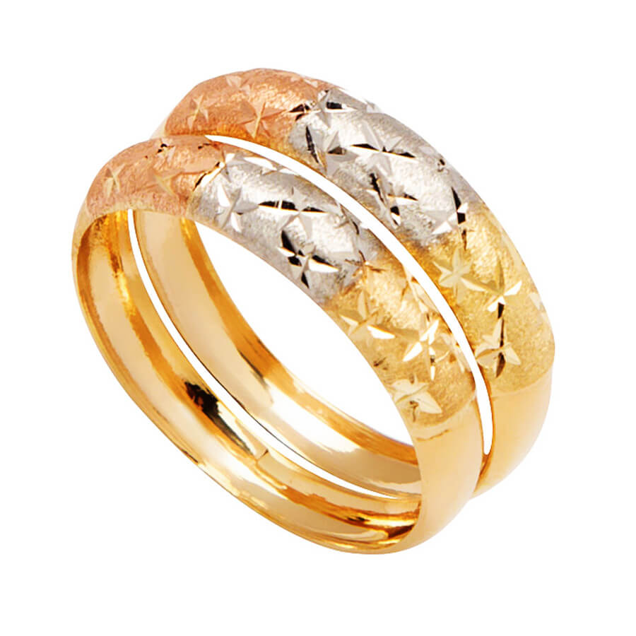 APARADOR DE ALIANÇA DE OURO 18K AMARELO, BRANCO E ROSÉ
