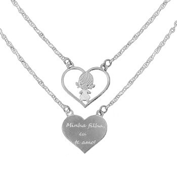 ESCAPULÁRIO DE PRATA PAIS E FILHA