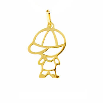 PINGENTE BONECO DE MENINO EM OURO 18L