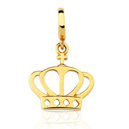 PINGENTE DE COROA EM OURO 18K