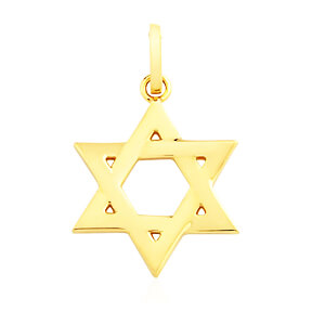 ESTRELA DE DAVI FOLHEADO A OURO