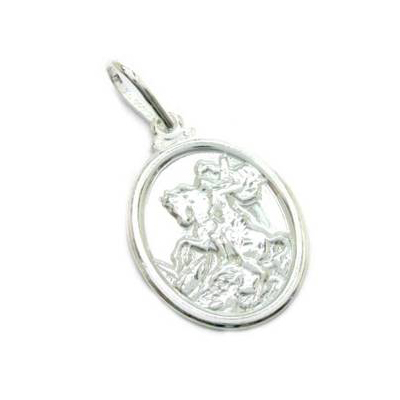 PINGENTE DE SÃO JORGE EM PRATA