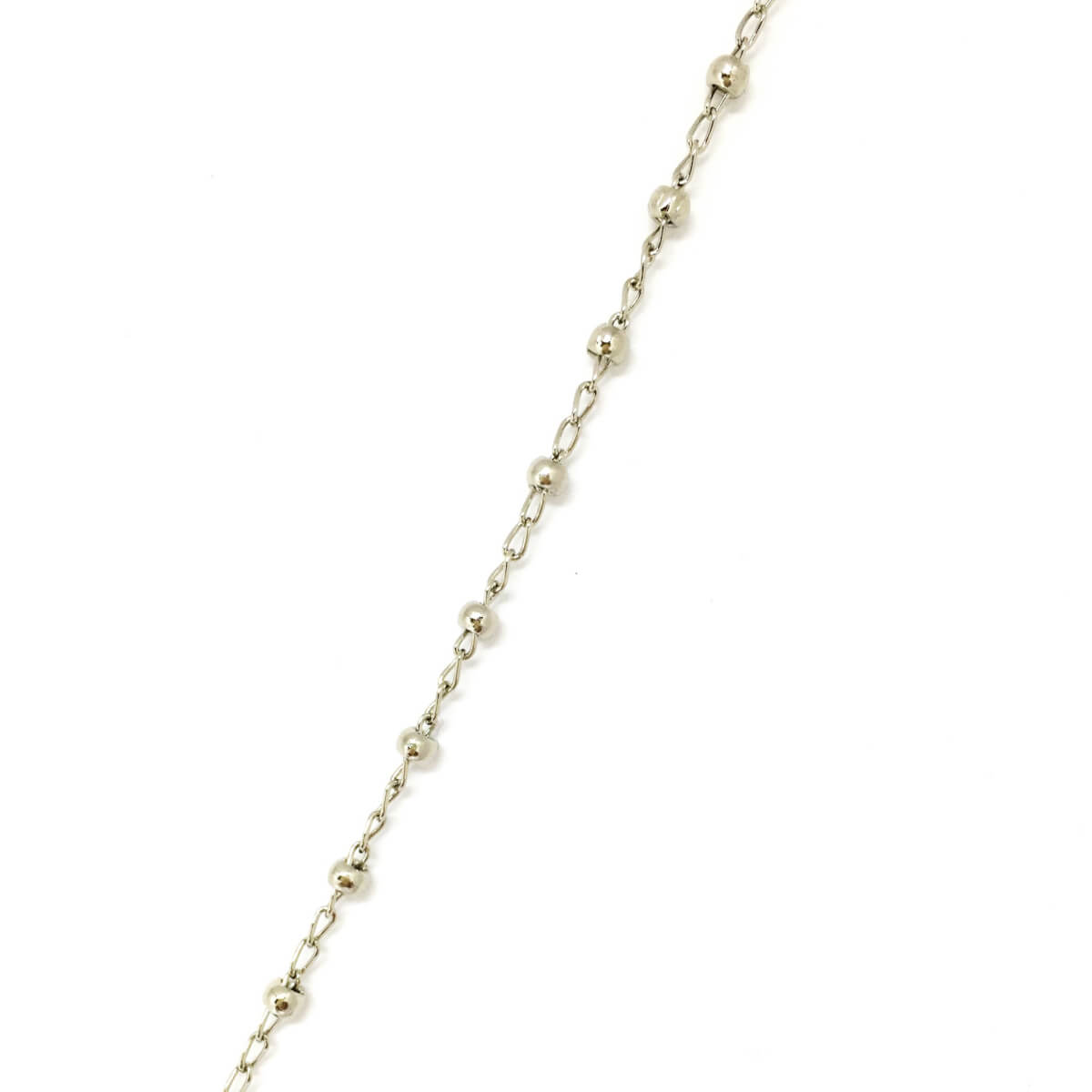 CORRENTE DE PRATA FINA COM BOLINHA