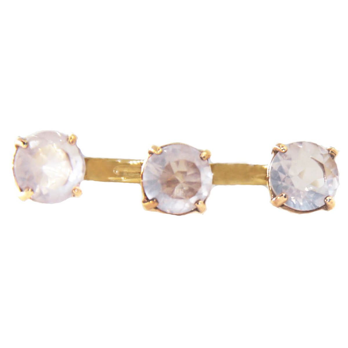 ANEL DUPLO FOLHEADO A OURO COM PEDRAS DE ZIRCÔNIA