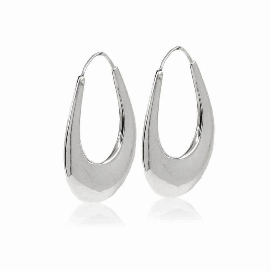 BRINCO DE PRATA ARGOLA OVAL