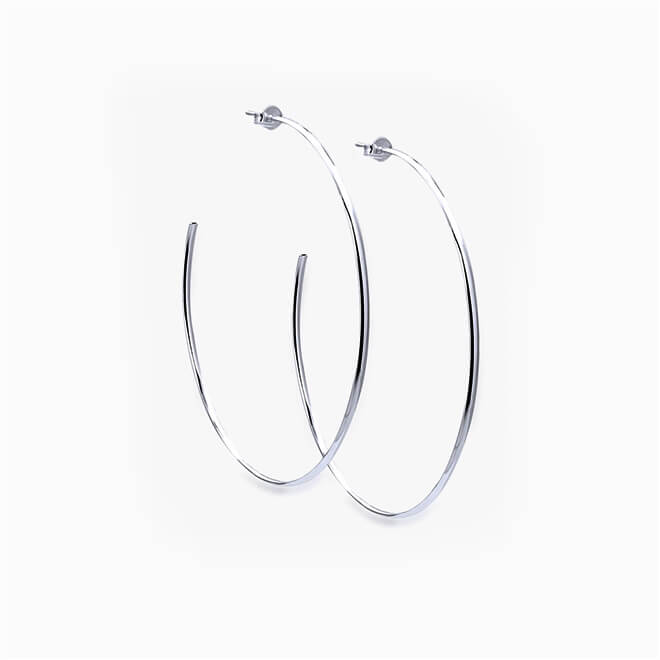 BRINCOS DE ARGOLA DE PRATA GRANDE