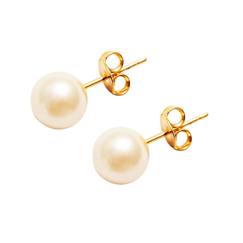 BRINCO DE PÉROLA FOLHEADO A OURO