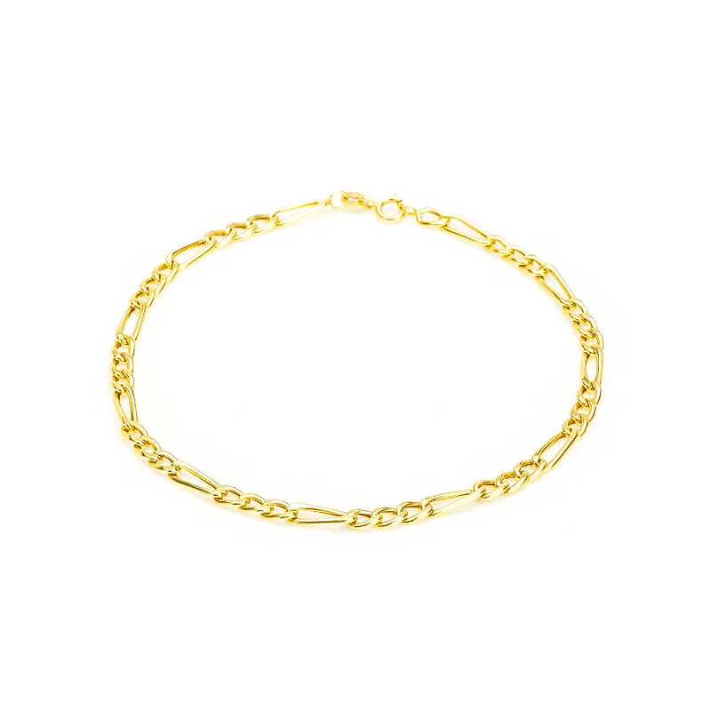 PULSEIRA DE OURO 18K MALHA 3X1
