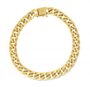 PULSEIRA GRUMET FOLHEADO A OURO