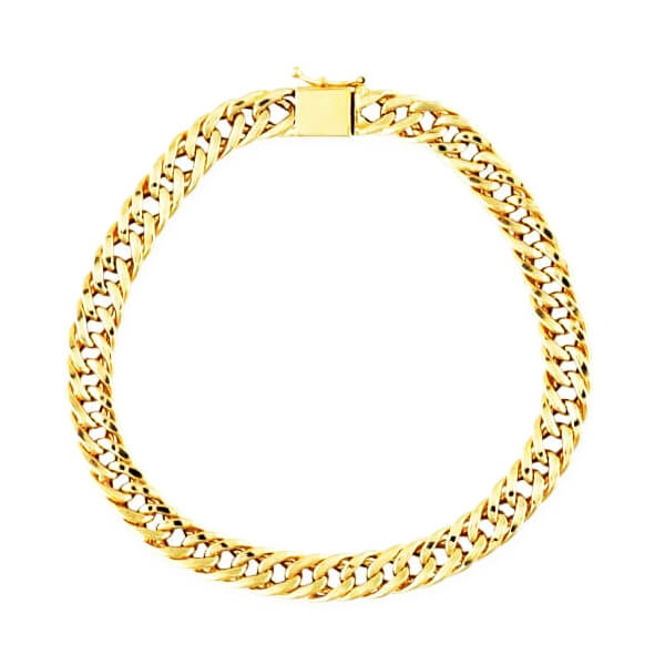 PULSEIRA MALHA NILL FOLHEADA A OURO