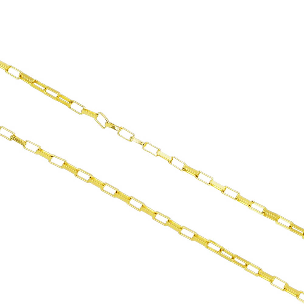 CORRENTE CARTIER FOLHEADO A OURO