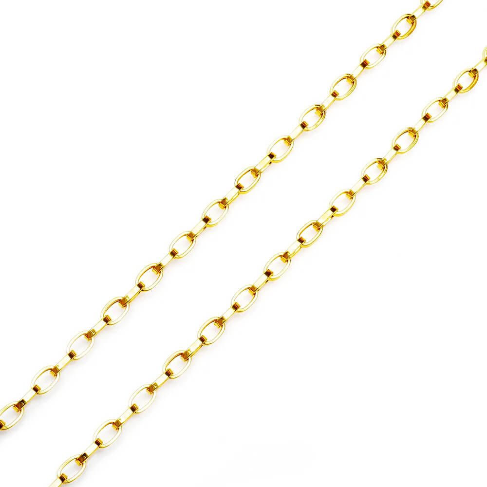 CORRENTE CARTIER OVAL DE OURO 18K