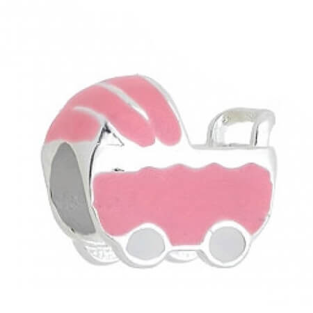 BERLOQUE SEPARADOR DE PRATA DE CARRINHO DE BEBE ROSA