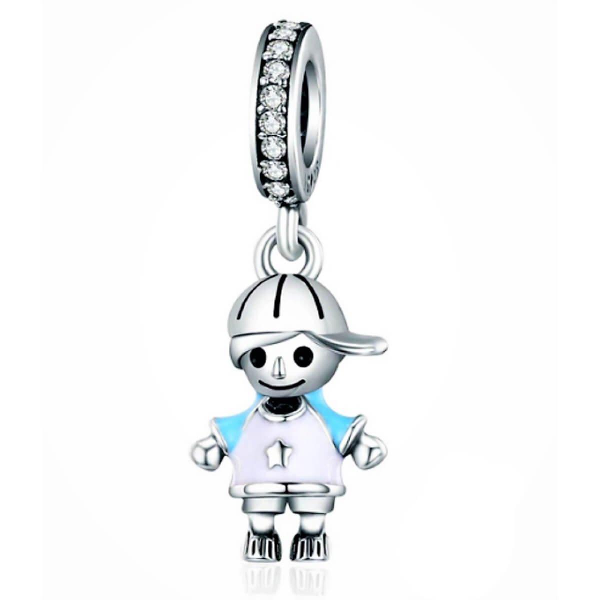 BERLOQUE PINGENTE DE PRATA DE MENINO