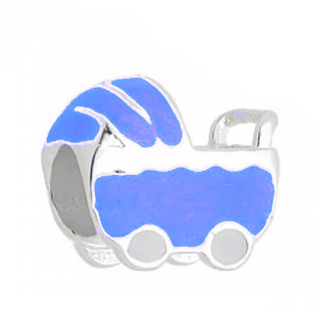 BERLOQUE SEPARADOR DE PRATA DE CARRINHO DE BEBE AZUL