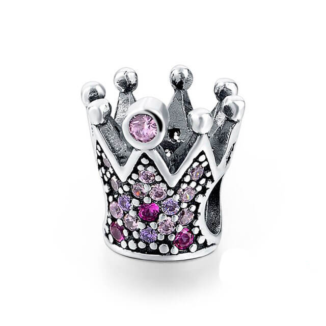 BERLOQUE SEPARADOR DE PRATA DE COROA COM PEDRINHAS