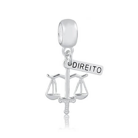 BERLOQUE PINGENTE DE PRATA DO CURSO DE DIREITO