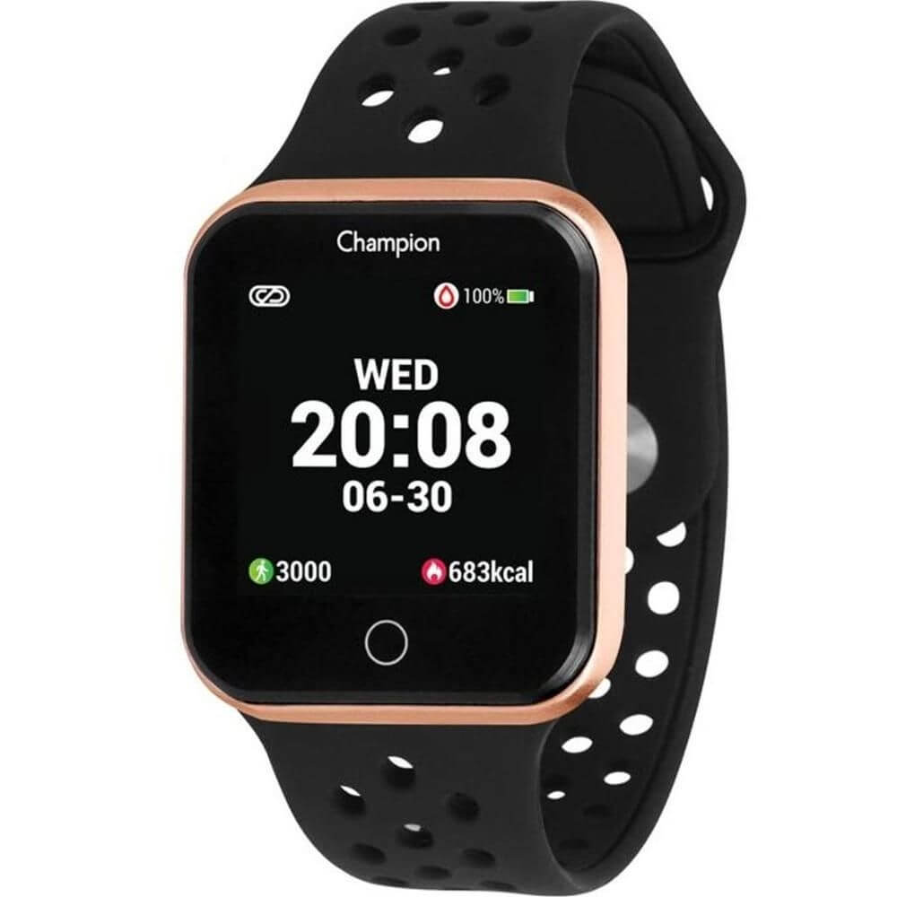RELÓGIO SMARTWATCH CHAMPION BLUETOOTH4.0 ROSÉ PRETO CH50006Z
