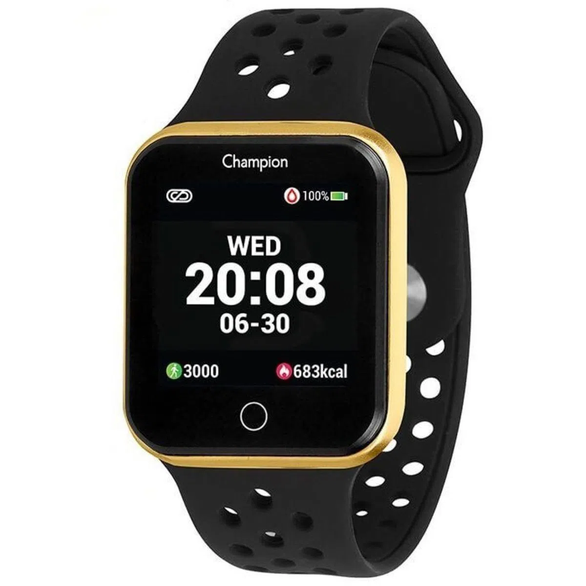 RELÓGIO SMARTWATCH CHAMPION DOURADO /BRANCO CH50006B