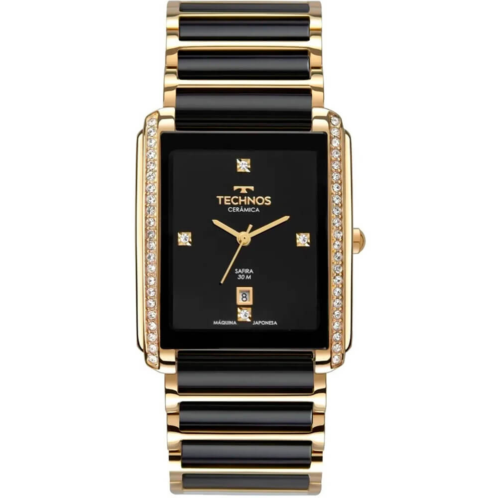 RELÓGIO ANALÓGICO FEMININO TECHNOS GL15AW/1B ELEGANCE