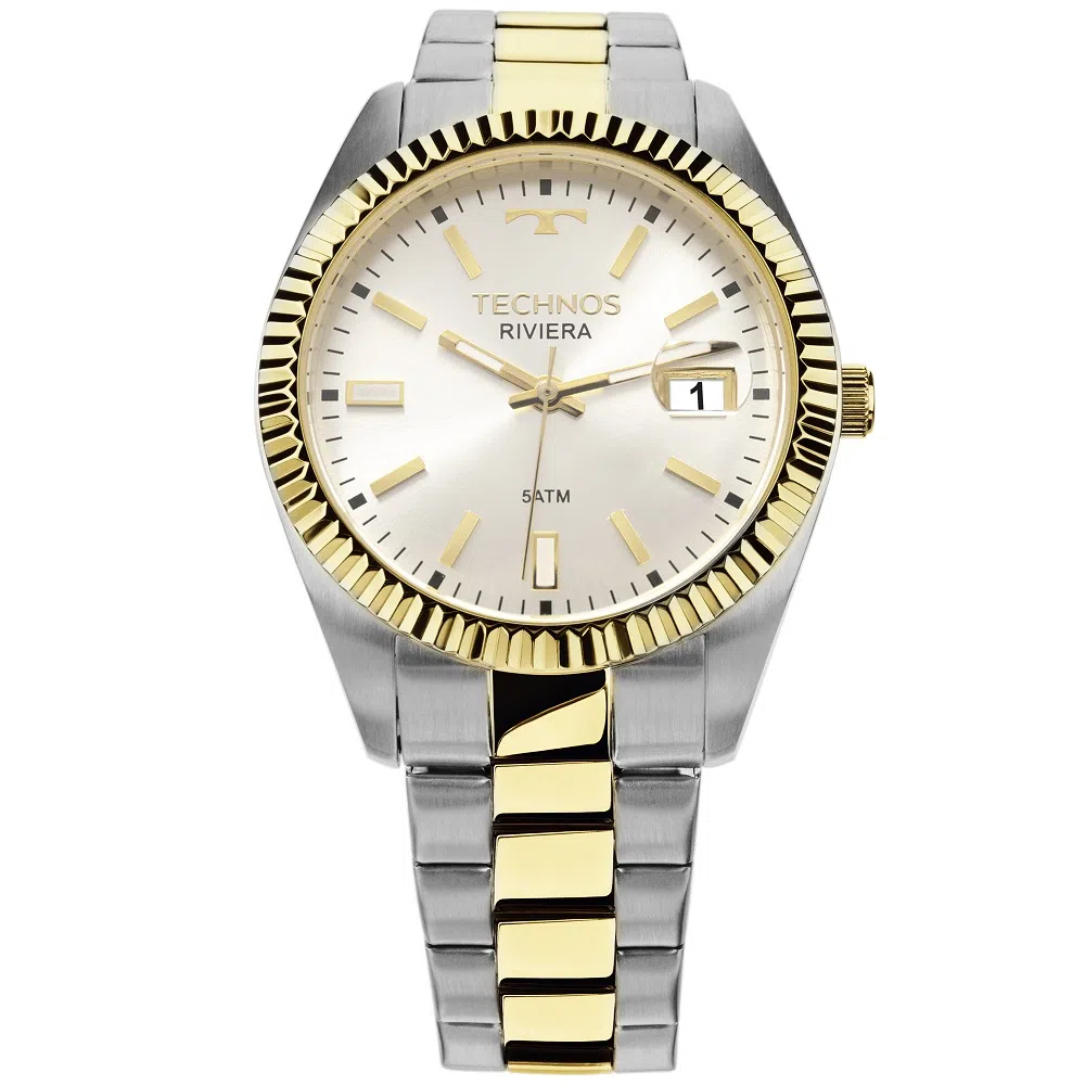 RELÓGIO TECHNOS MASCULINO RIVIERA BICOLOR 2415CGTDY/5B