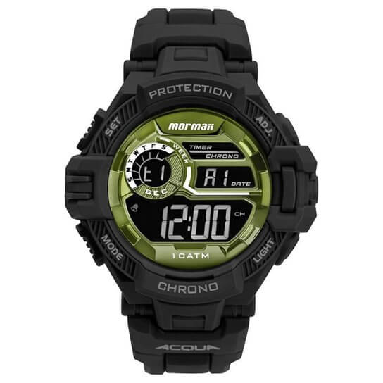 RELÓGIO MORMAII MASCULINO ACTION PRETO MO1134AB/8V