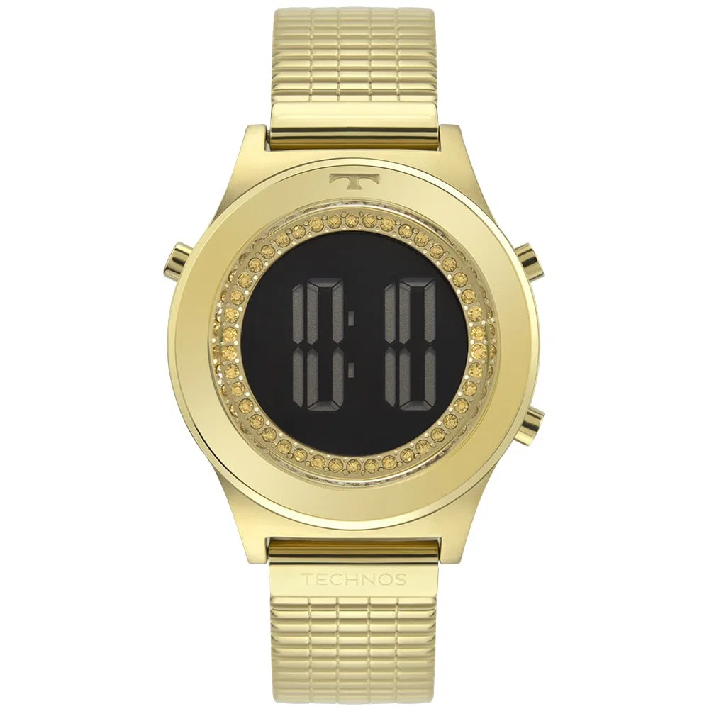 RELÓGIO TECHNOS FEMININO DIGITAL DOURADO - BJ3927AA/1C